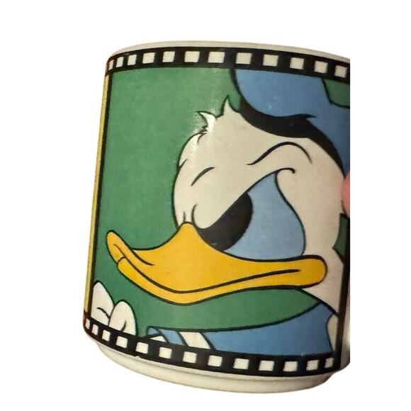 Donald Duck Disney Film Mug Cup Japan Mad Happy Clarence Nash Daisy Huey READ - Picture 2 of 11